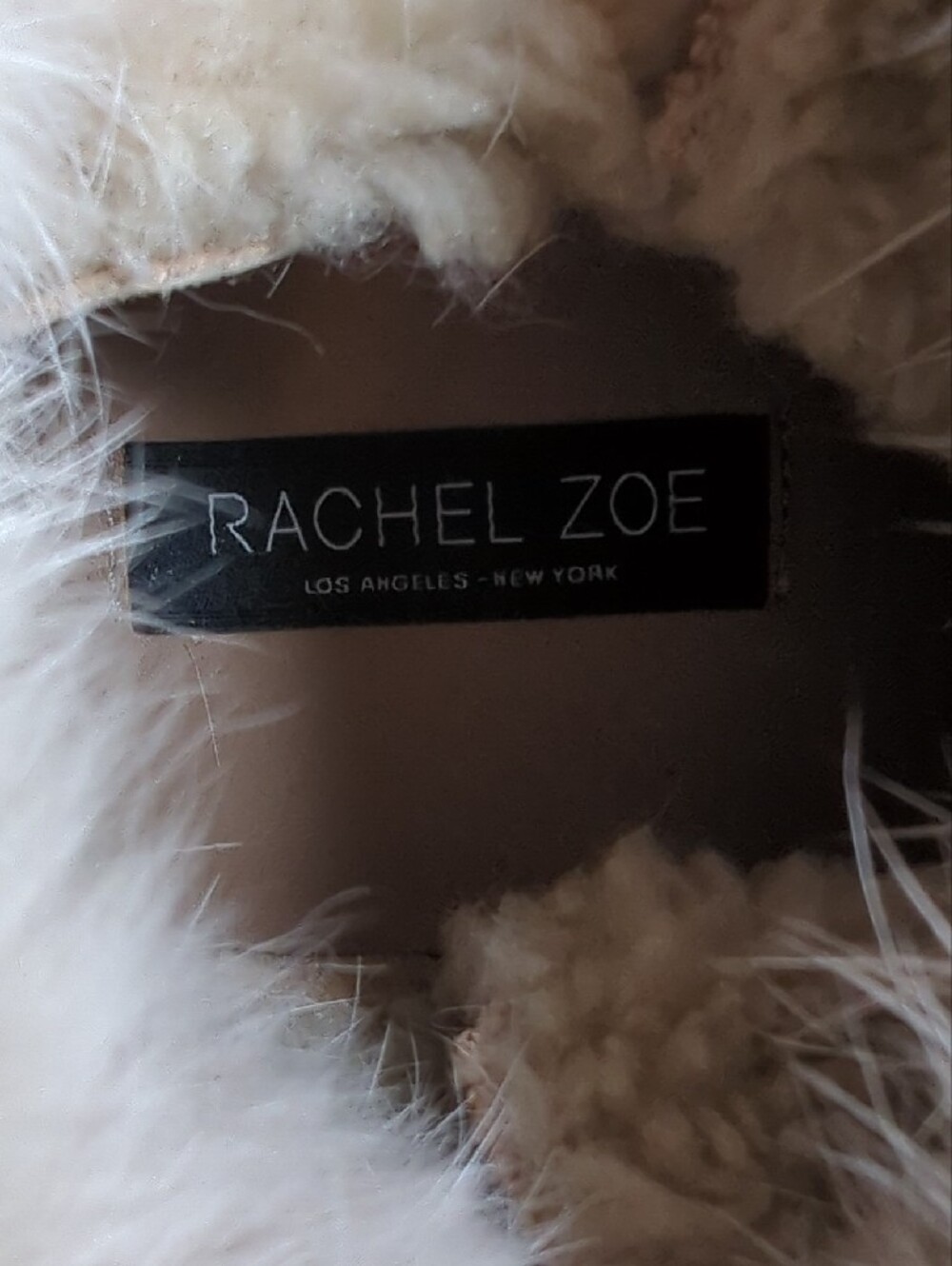 Rachel Zoe Cream Genuine Rabbit Fur Cuff Winter Boots - Picture 3 of 17
